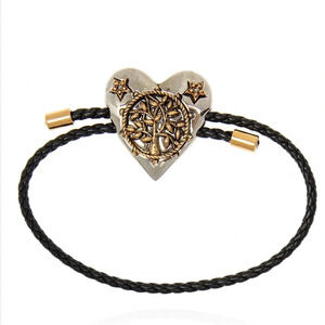 Unisex Alexander McQueen Heart Leather Strap Bracelet